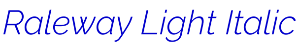 Raleway Light Italic font